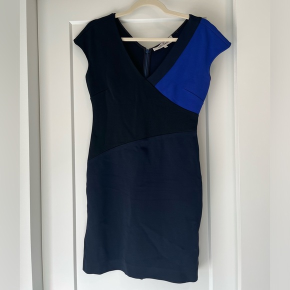 Diane Von Furstenberg Colorblock Dress - Picture 1 of 3